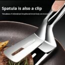 304 Stainless Steel Spatula and Tongs Combination Set for Frying Fish, Steaks, and Barbecuing (PACK OF 2)