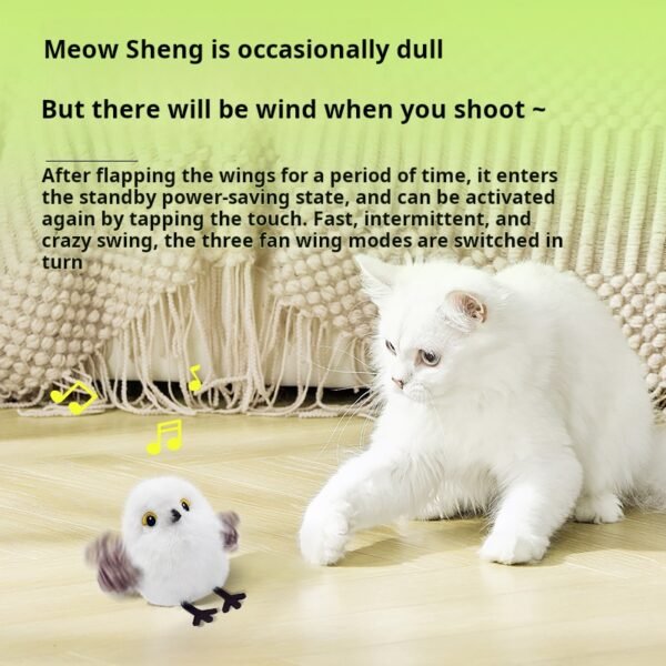 Putting Small Fat Choo Cat Toy Simulated Bird Automatic Cat Teaser Stick to Burn Energy - Image 3
