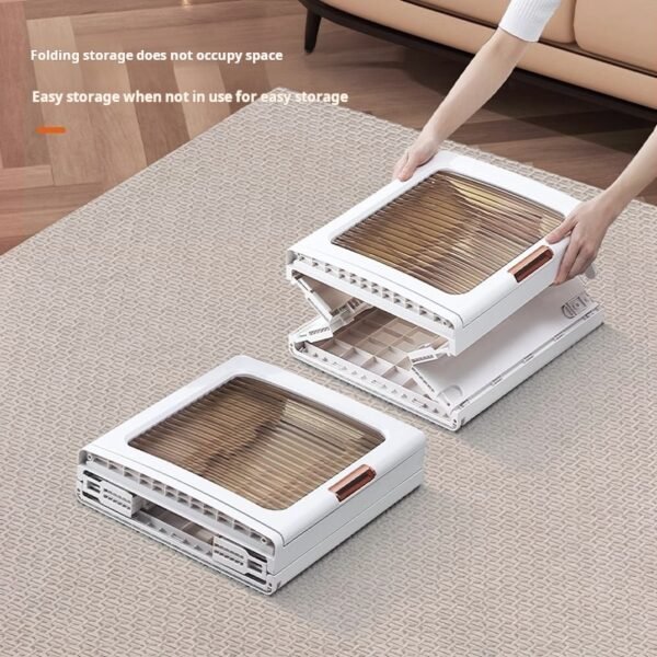 24-65cm Transparent Foldable Children's Bookcase Simple Wardrobe Storage Cabinet Toy Storage Cabinet Kitchen Shelf - Image 4