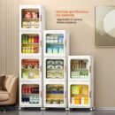 24-65cm Transparent Foldable Children's Bookcase Simple Wardrobe Storage Cabinet Toy Storage Cabinet Kitchen Shelf