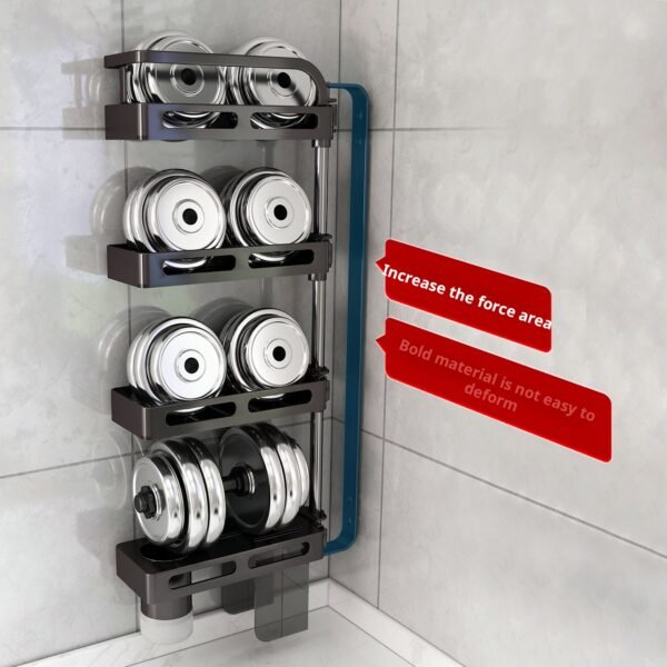 Rotating Kitchen Spice Rack Wall-Mounted Corner Spice Storage Rack Multi-Functional Multi-Tier Storage Rack - Image 5