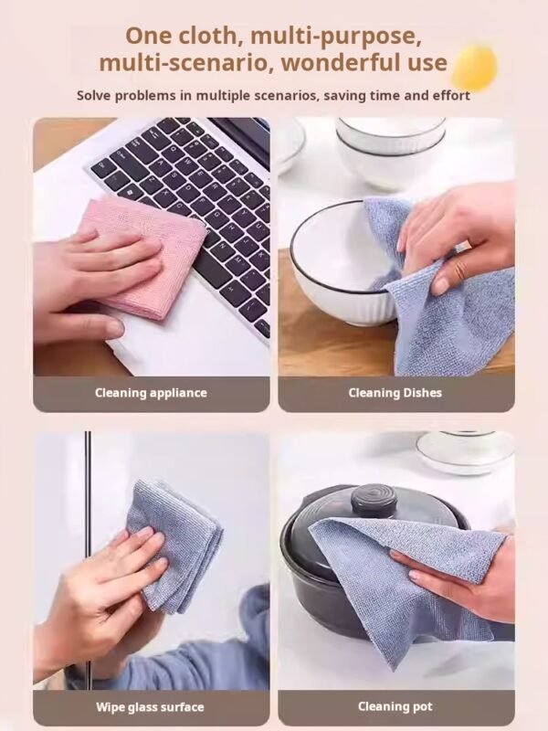 Thickened and enlarged disposable kitchen cloth for absorbing water and washing dishes (PACK OF 12) - Image 5