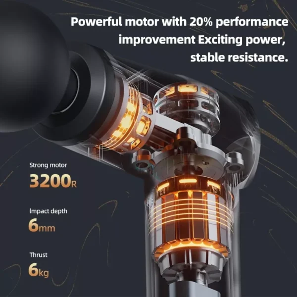 Mini Massage Gun 6 Speeds With 4 Massage Heads mesin urut kaki Foot Neck Massager Muscle Relaxation - Image 7