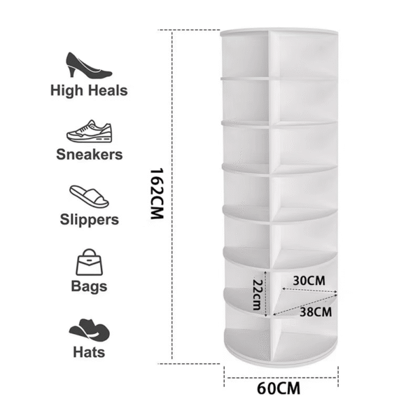 Best-selling rotating multi-layer floor-standing simple bag display rack 360-degree creative storage rack saves space - Image 6