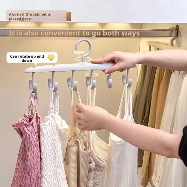 12 Hooks 360 Degree Rotatable Hanger Multi-hook Sling Hanger Multifunctional Underwear Undershirt Suspenders Storage Household - Image 2