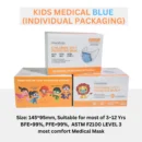 3PLY disposable Medical mask & face mask for Adults and Kids, 99% BFE